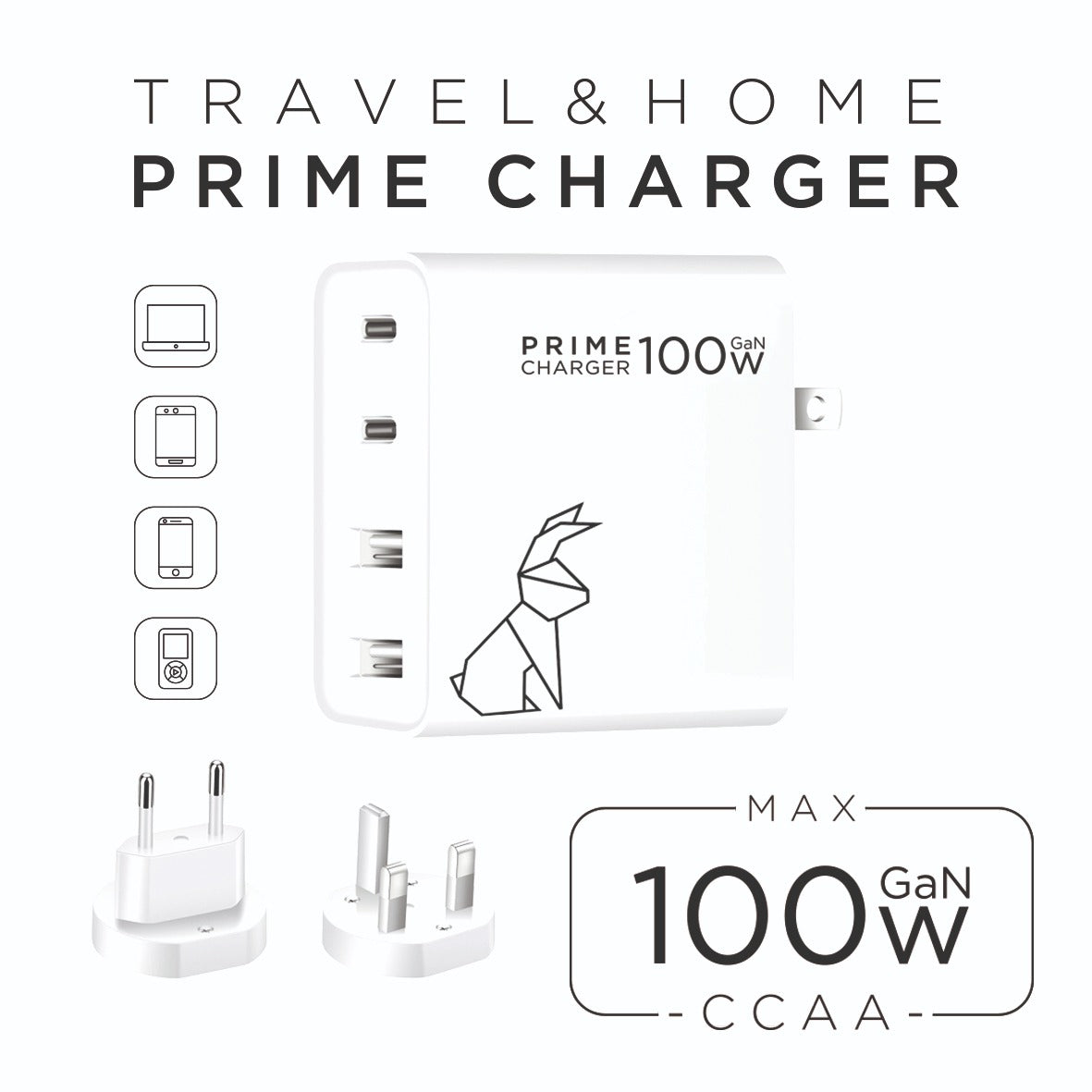 Power 100W Home & Travel Prime Charger CCAA